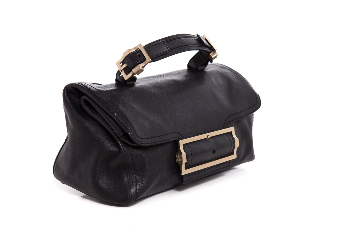 Givenchy Black Leather Buckle Handbag