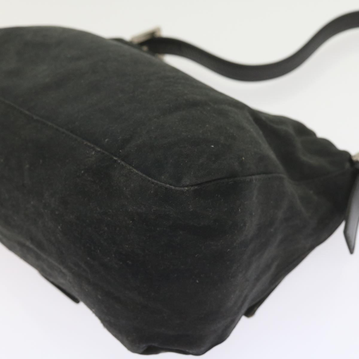 FENDI Mamma Baguette Shoulder Bag Nylon Black 57792