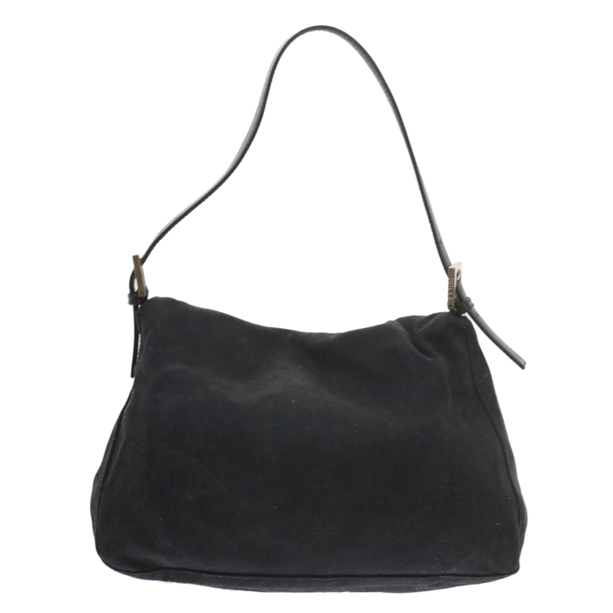 FENDI Mamma Baguette Shoulder Bag Nylon Black 57792