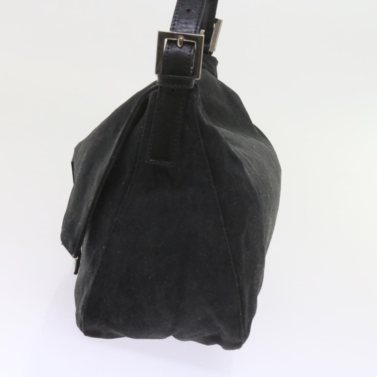 FENDI Mamma Baguette Shoulder Bag Nylon Black 57792