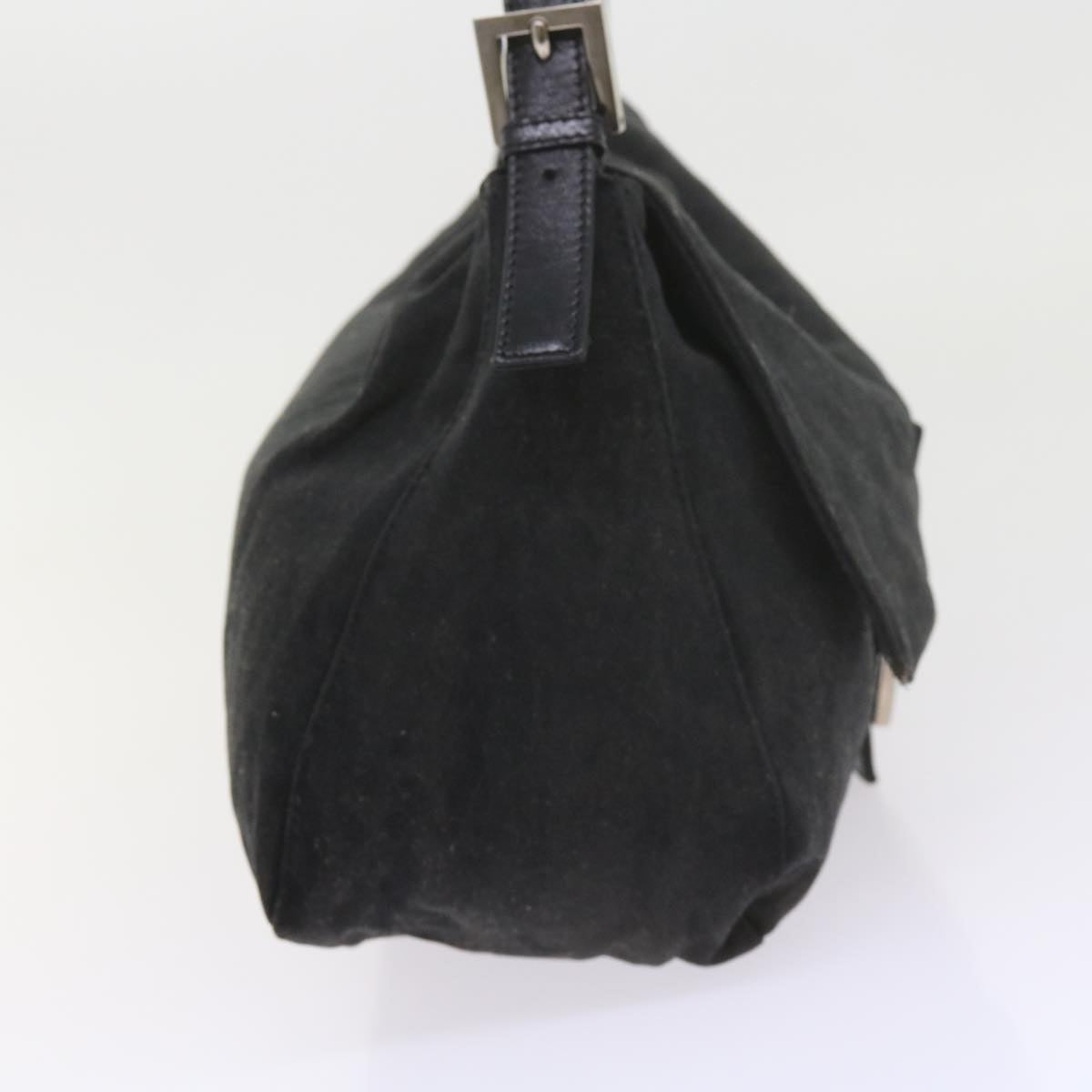 FENDI Mamma Baguette Shoulder Bag Nylon Black 57792