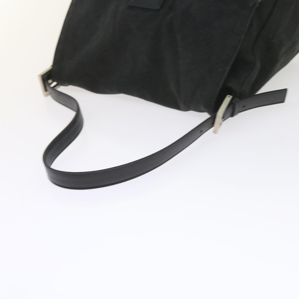 FENDI Mamma Baguette Shoulder Bag Nylon Black 57792