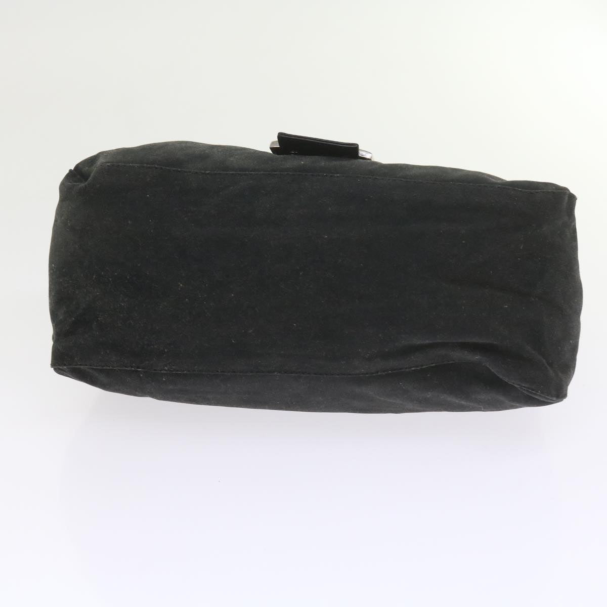 FENDI Mamma Baguette Shoulder Bag Nylon Black 57792