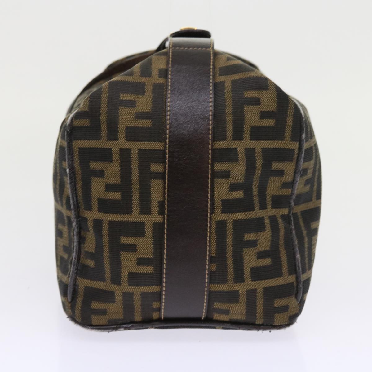 FENDI Zucca Canvas Vanity Cosmetic Pouch Black Brown 57793