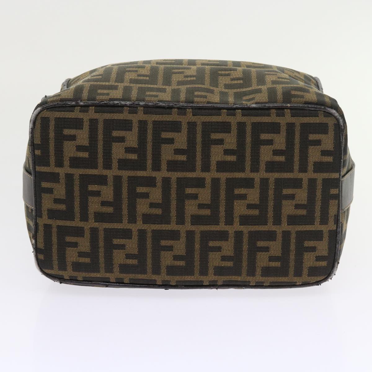 FENDI Zucca Canvas Vanity Cosmetic Pouch Black Brown 57793