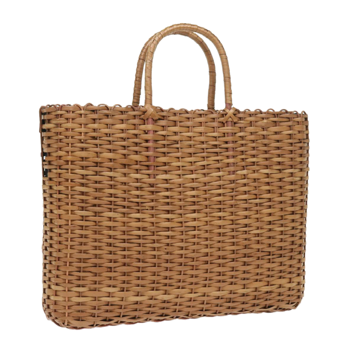 FENDI Hand Bag Wicker Brown 57804