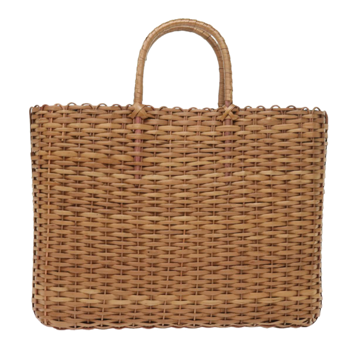 FENDI Hand Bag Wicker Brown 57804