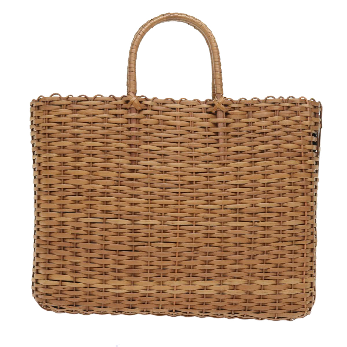 FENDI Hand Bag Wicker Brown 57804