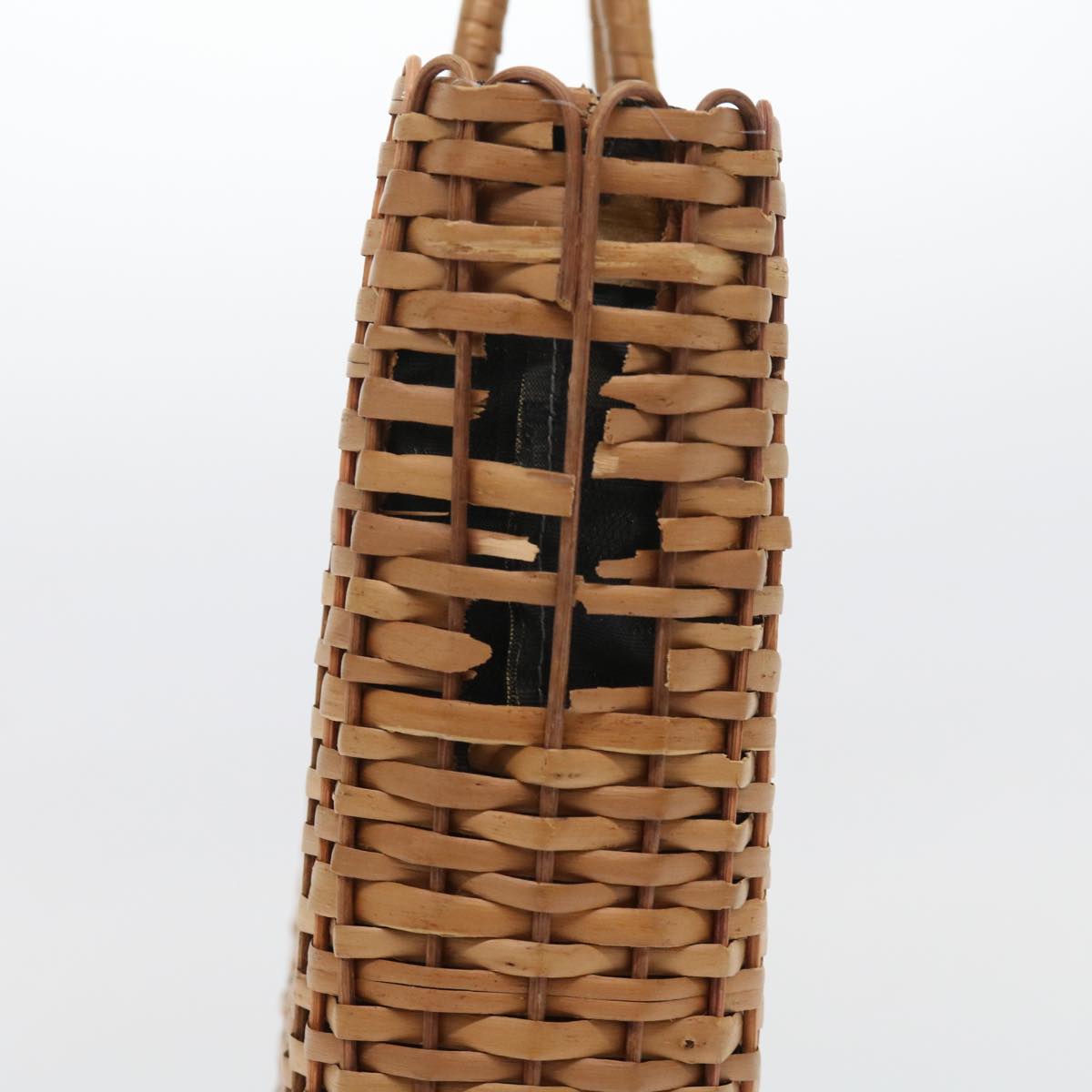 FENDI Hand Bag Wicker Brown 57804