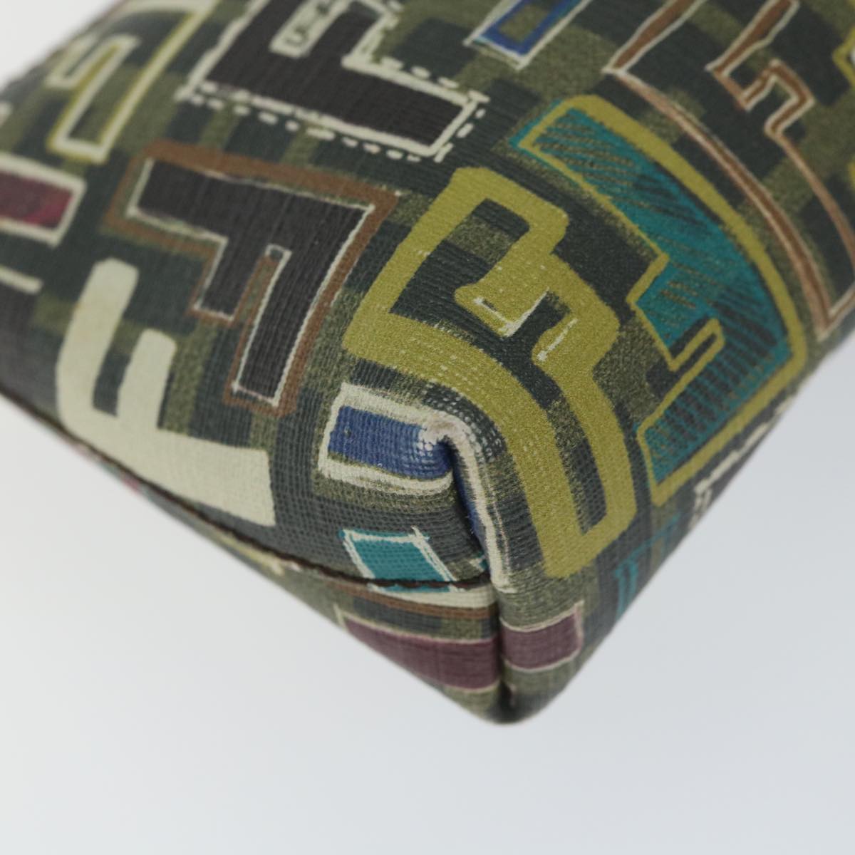 FENDI Zucca Canvas Accessory Pouch Brown Black 57940