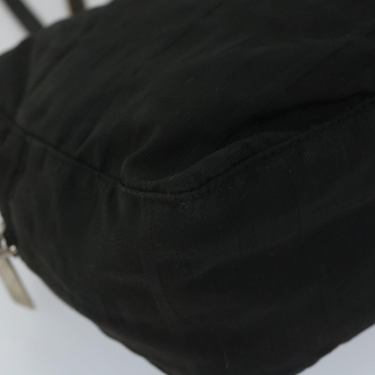 FENDI Zucca Canvas Hand Bag Nylon Black 58064