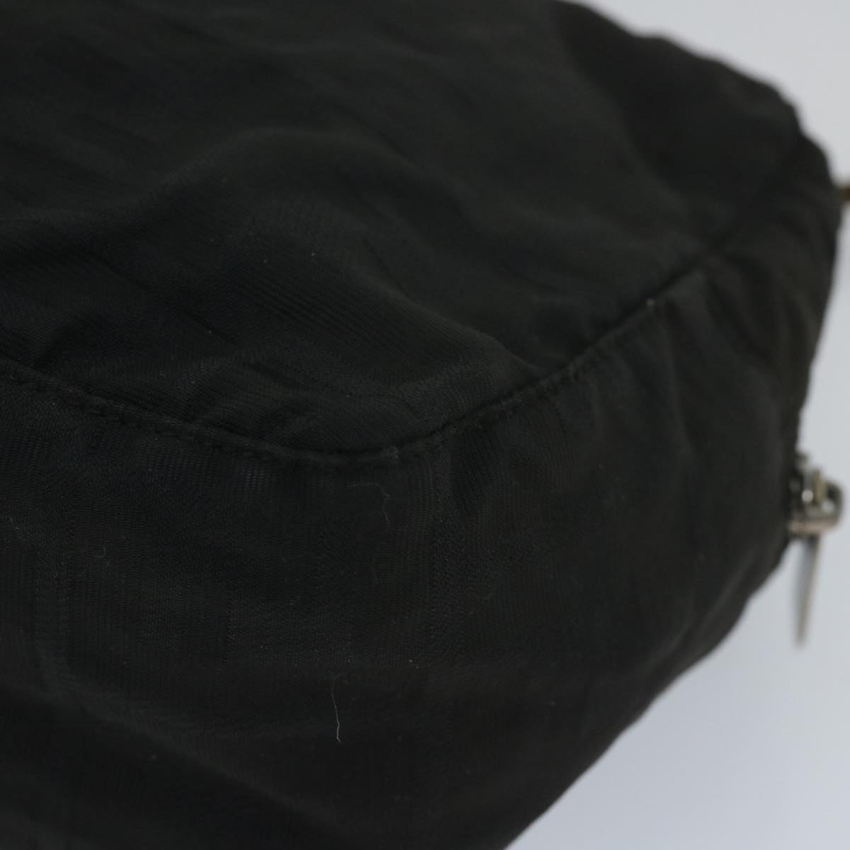 FENDI Zucca Canvas Hand Bag Nylon Black 58064