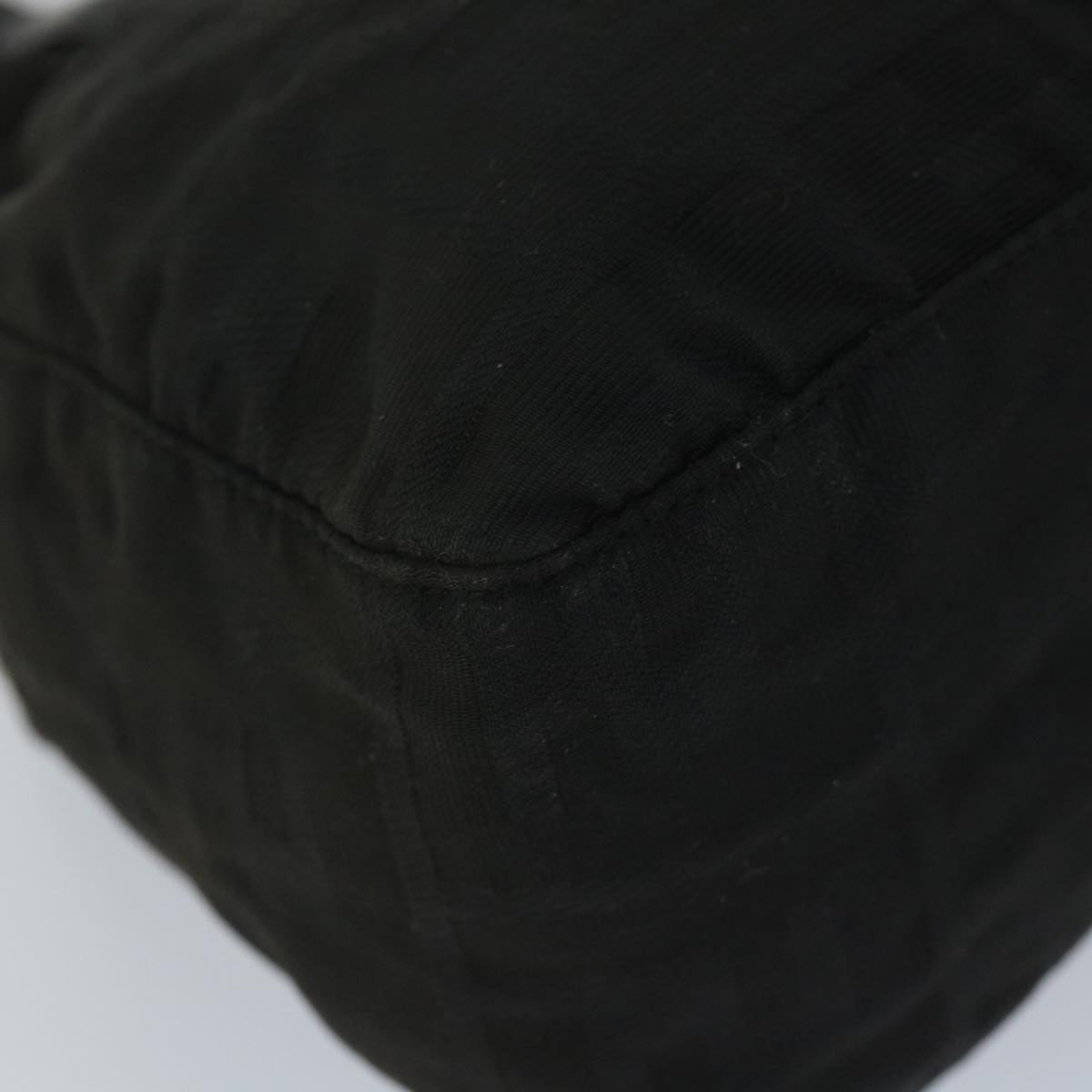 FENDI Zucca Canvas Hand Bag Nylon Black 58064