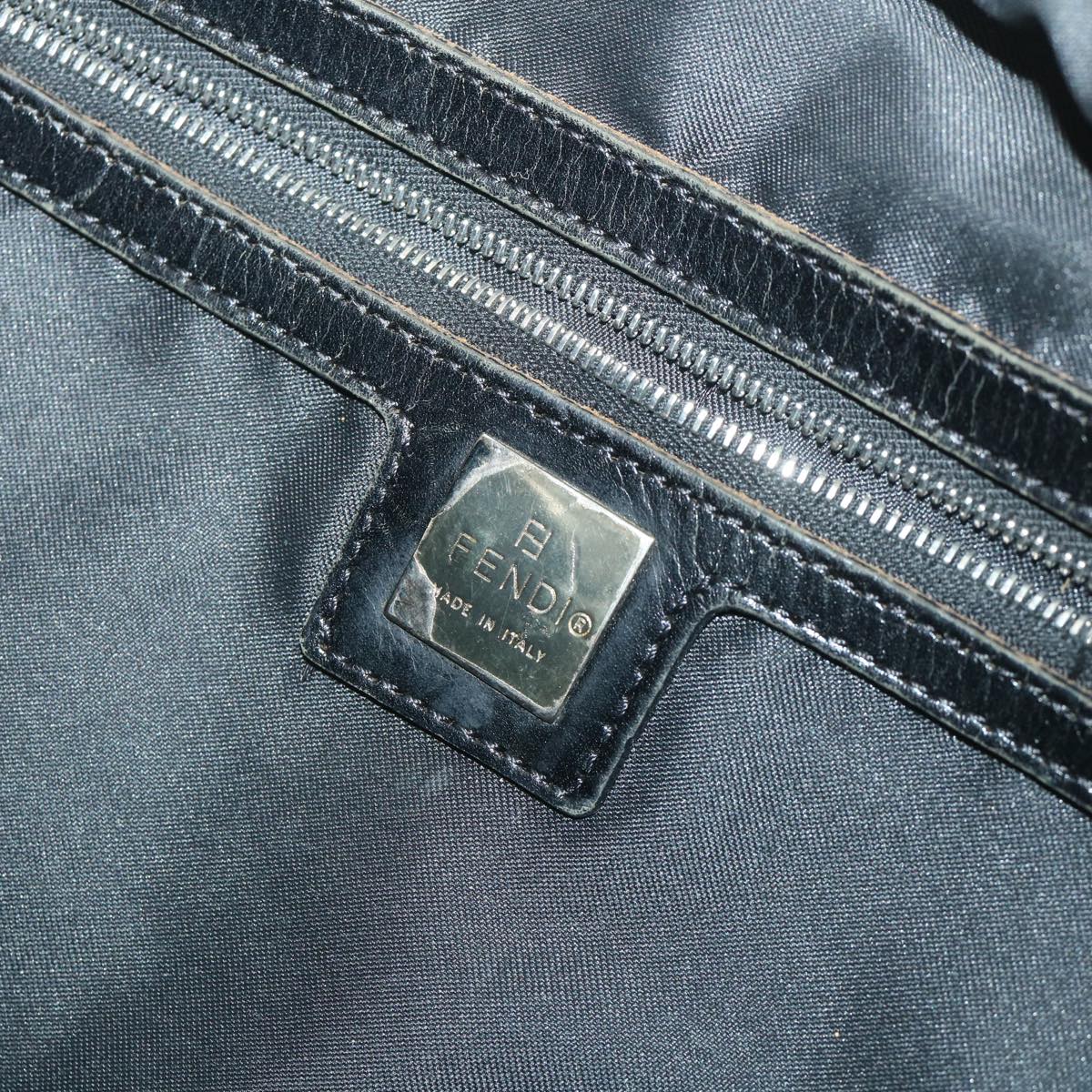 FENDI Zucca Canvas Hand Bag Nylon Black 58064