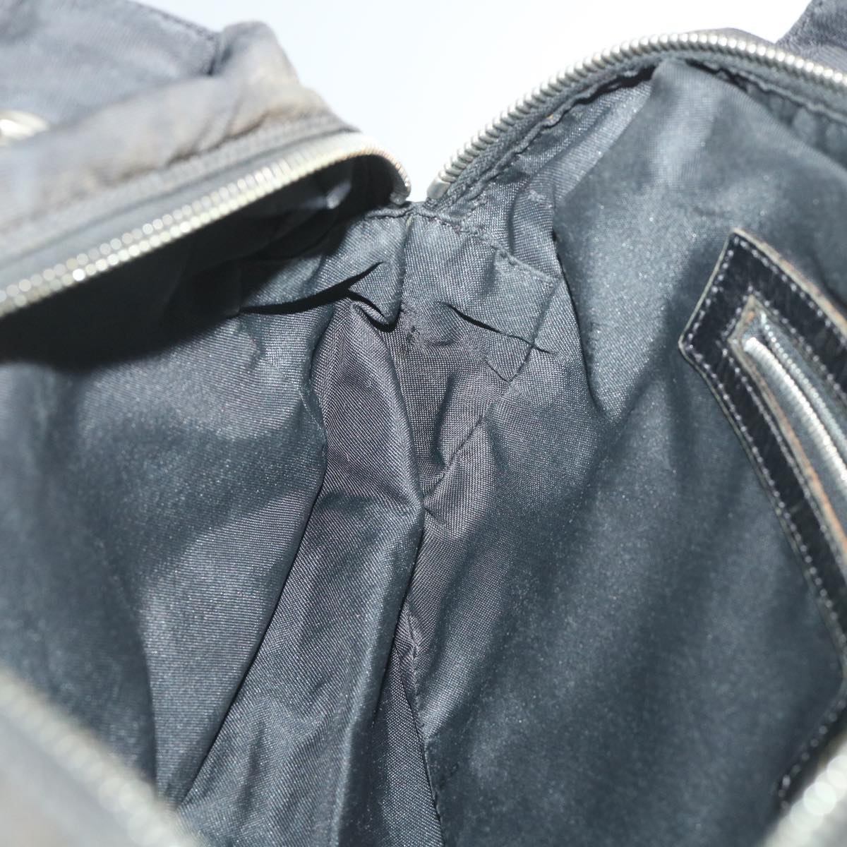 FENDI Zucca Canvas Hand Bag Nylon Black 58064
