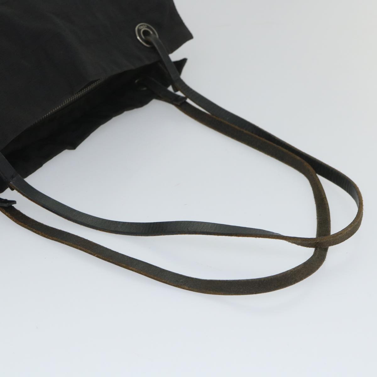 FENDI Zucca Canvas Hand Bag Nylon Black 58064