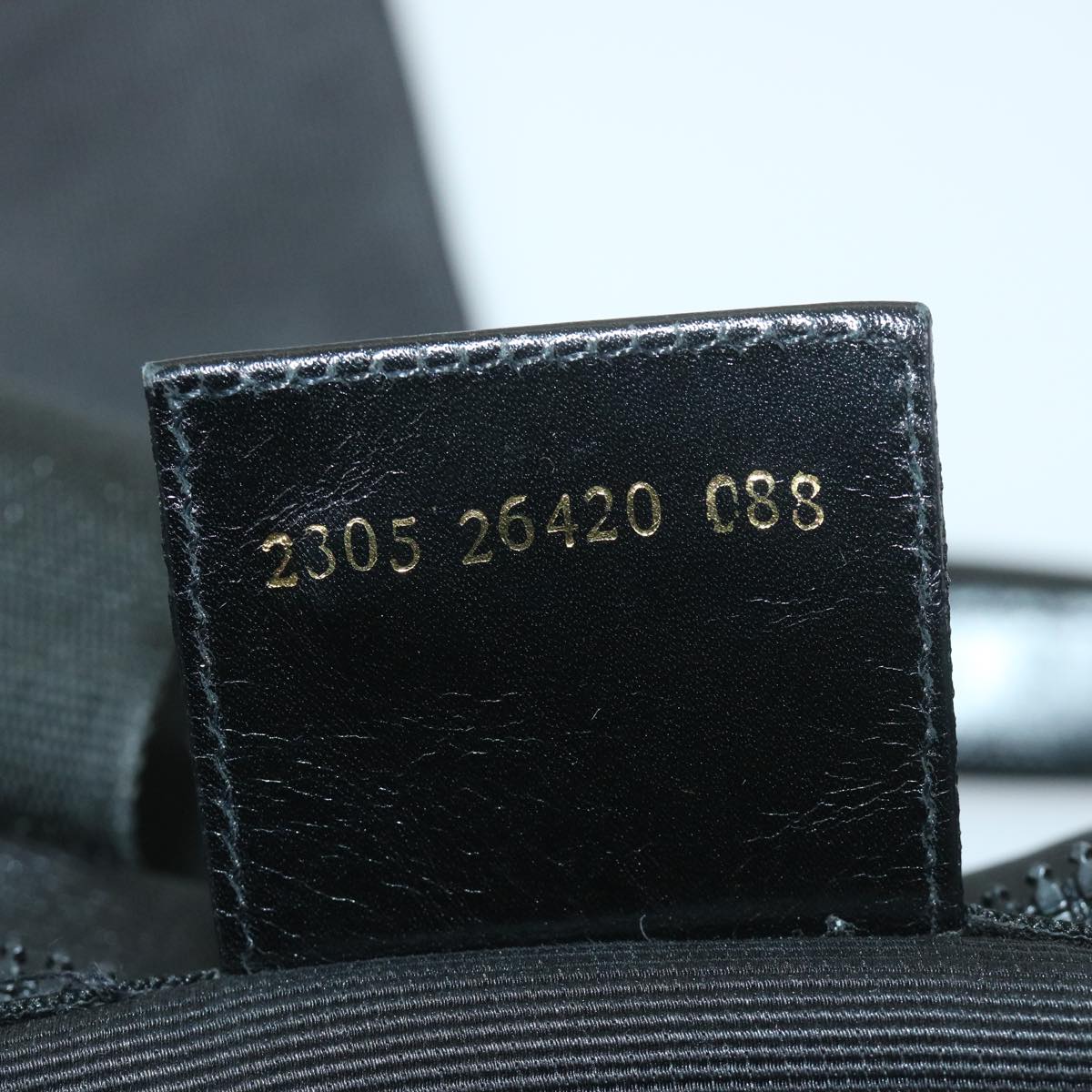 FENDI Hand Bag Nylon 2way Black Brown 58157
