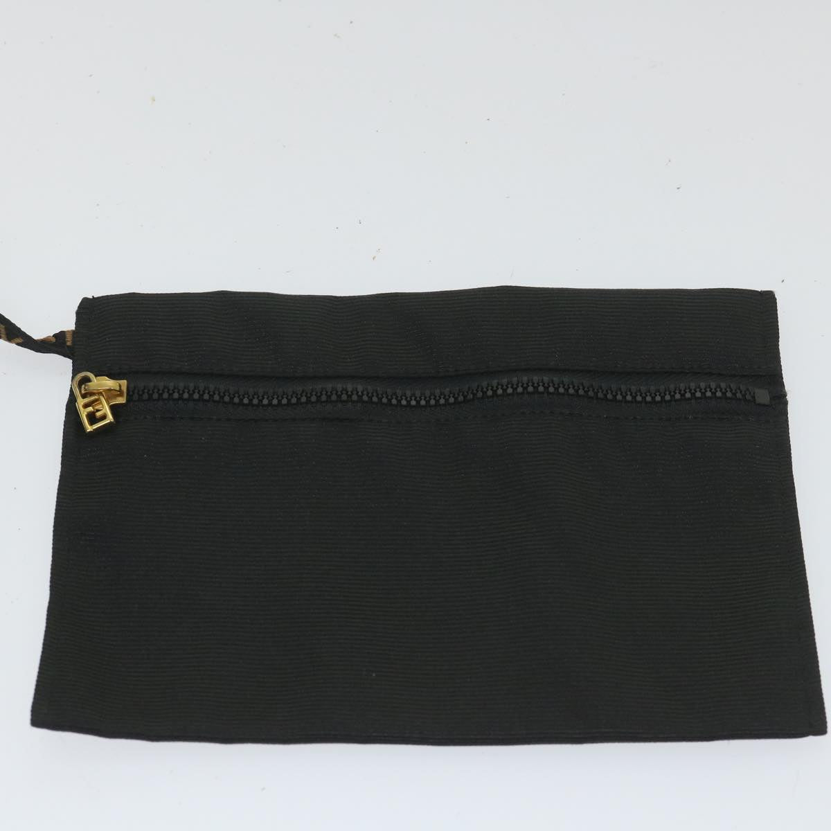 FENDI Hand Bag Nylon 2way Black Brown 58157