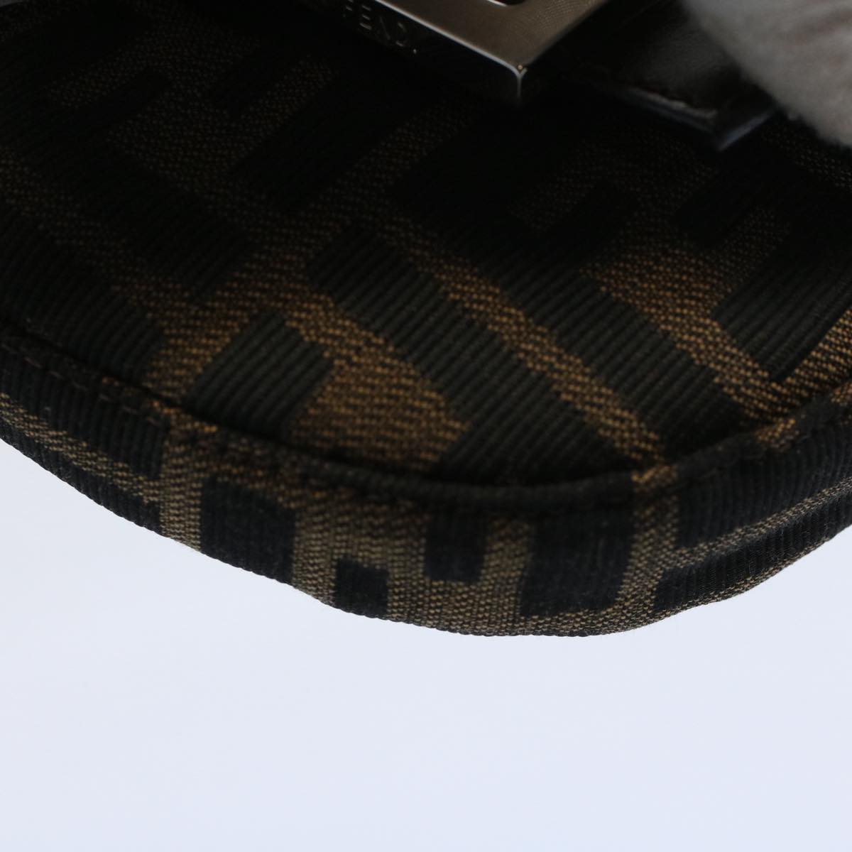 FENDI Zucca Canvas Pouch Black Brown 2305 26673 009 58256