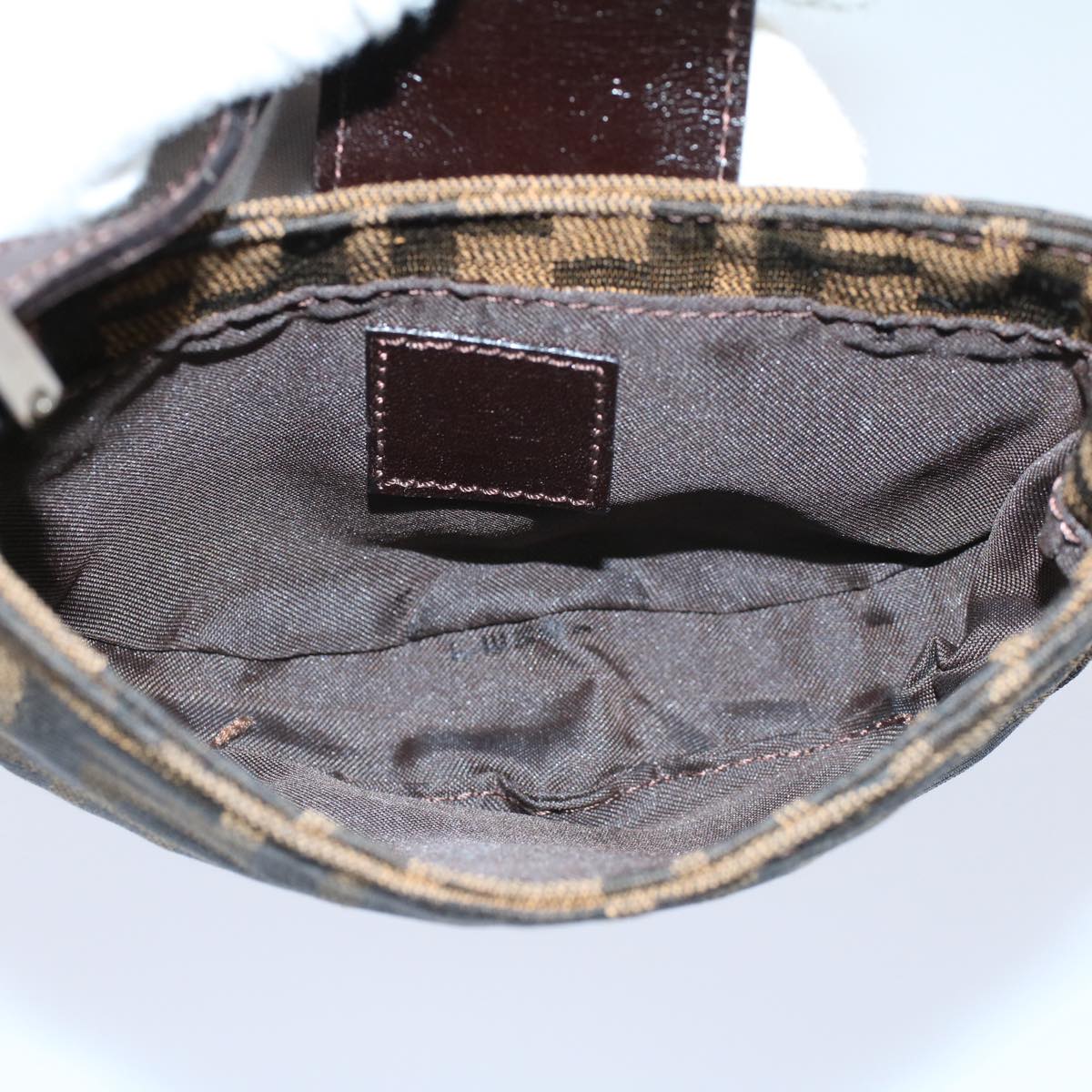 FENDI Zucca Canvas Pouch Black Brown 2305 26673 009 58256