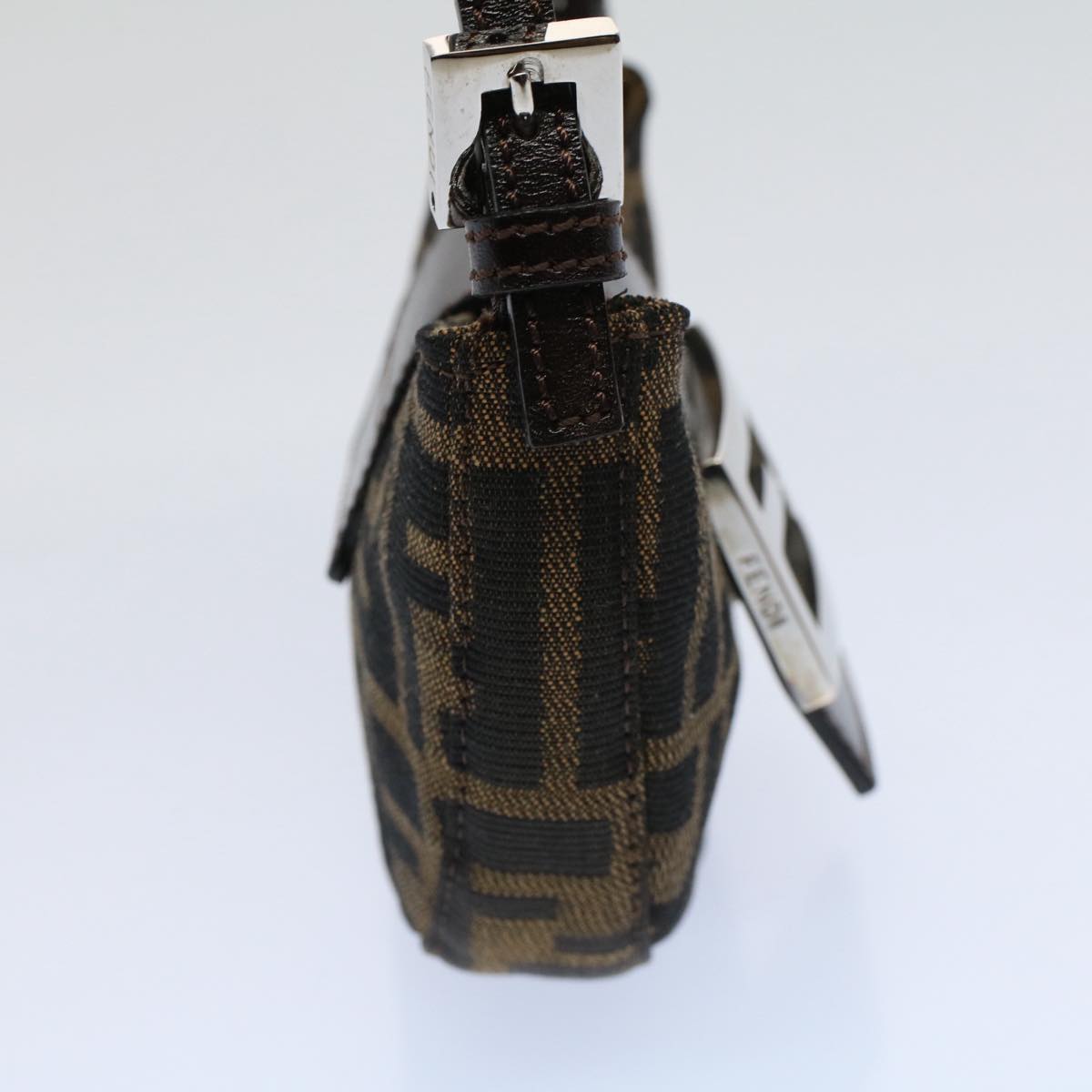 FENDI Zucca Canvas Pouch Black Brown 2305 26673 009 58256