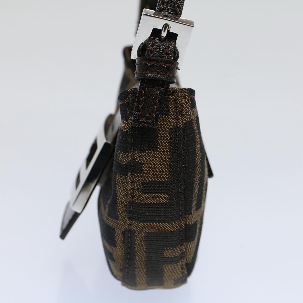 FENDI Zucca Canvas Pouch Black Brown 2305 26673 009 58256