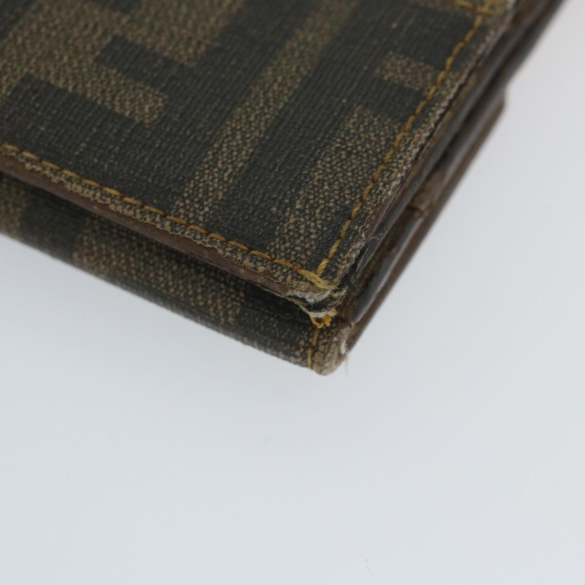 FENDI Zucchino Canvas Long Wallet Brown 58419