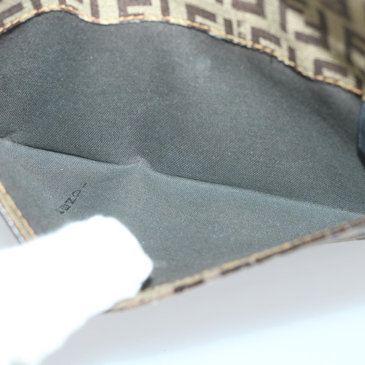 FENDI Zucchino Canvas Long Wallet Brown 58419