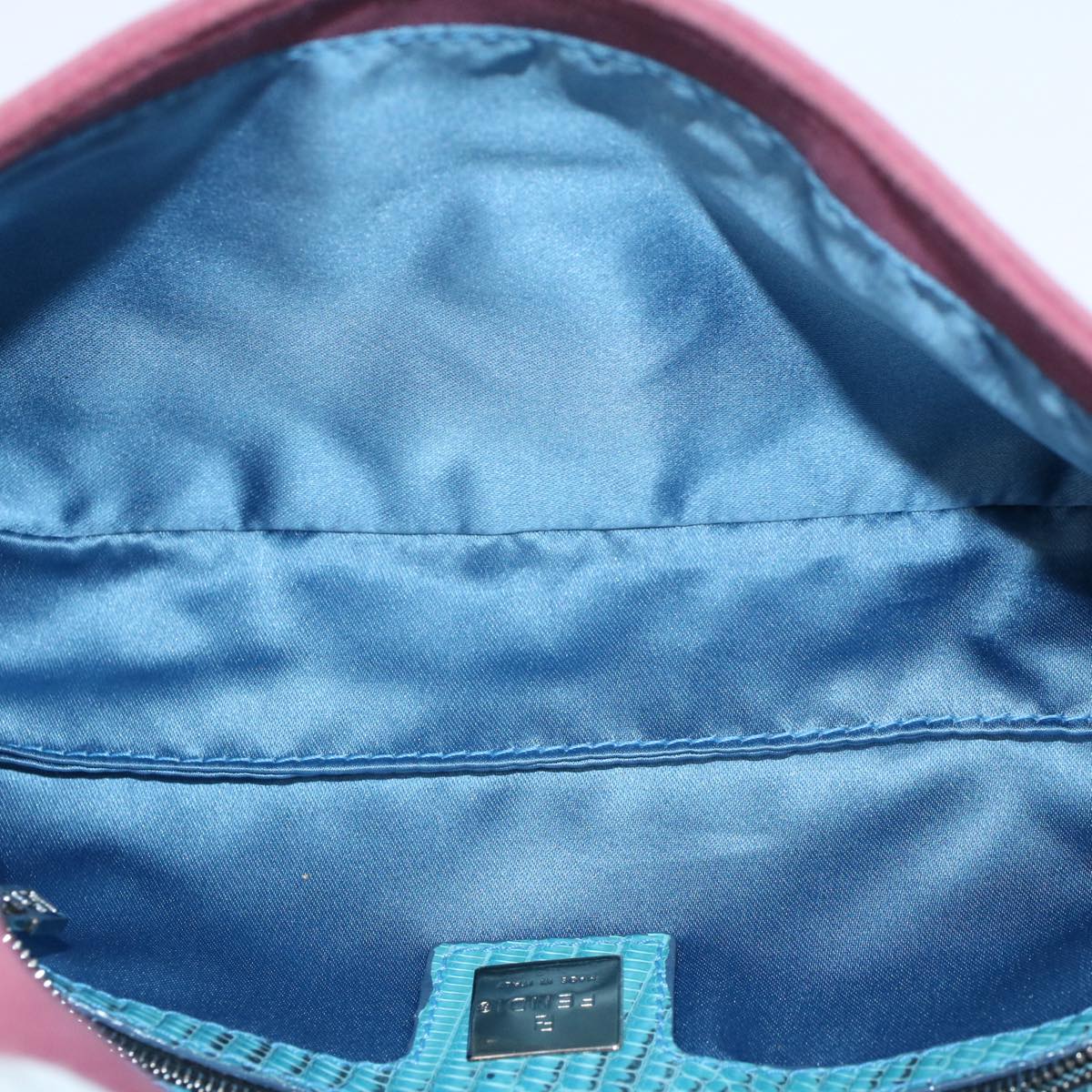 FENDI Mamma Baguette Shoulder Bag Suede Pink 2454 26424 099 58420A