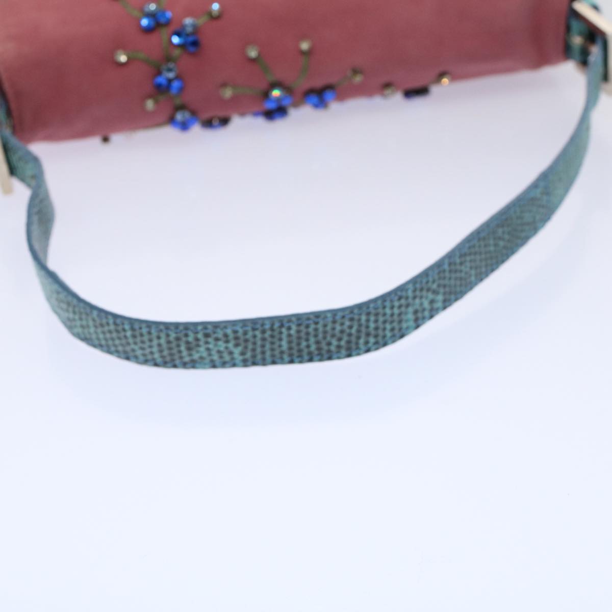 FENDI Mamma Baguette Shoulder Bag Suede Pink 2454 26424 099 58420A