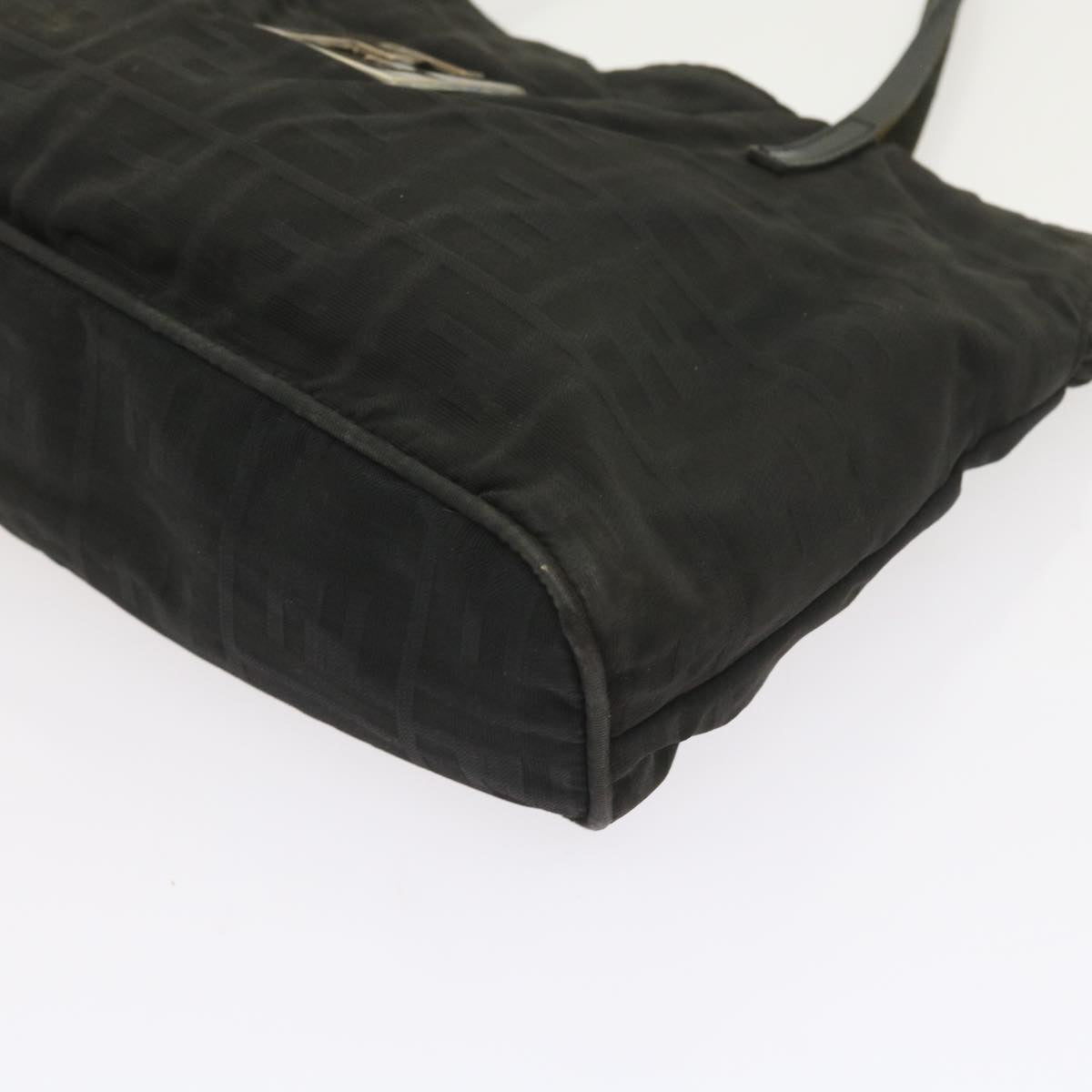 FENDI Zucca Canvas Hand Bag Black 58526
