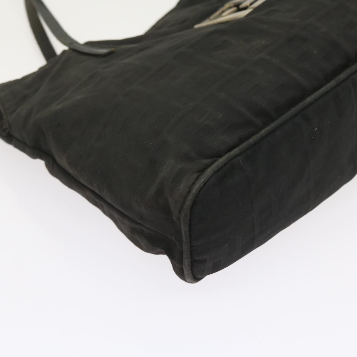 FENDI Zucca Canvas Hand Bag Black 58526