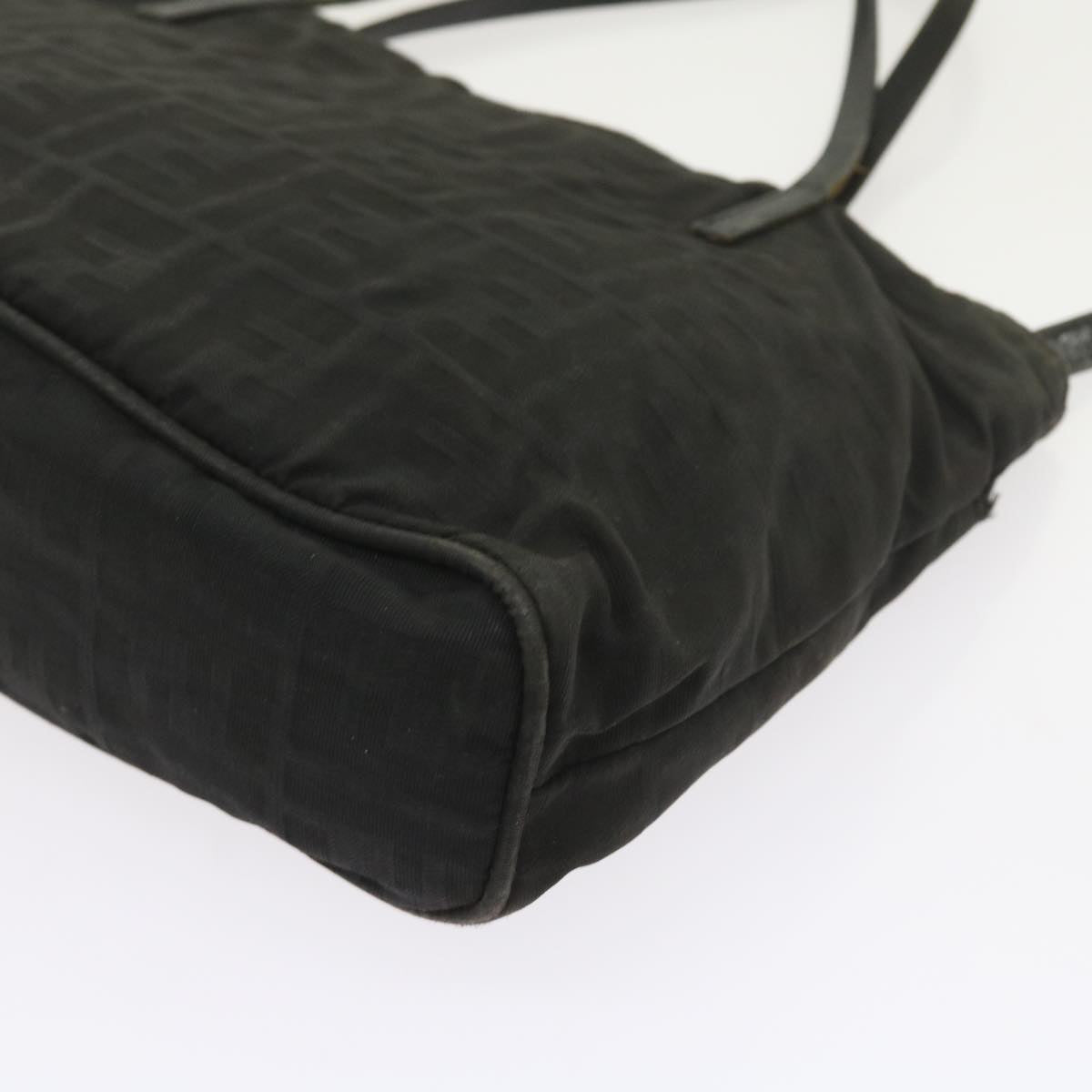 FENDI Zucca Canvas Hand Bag Black 58526
