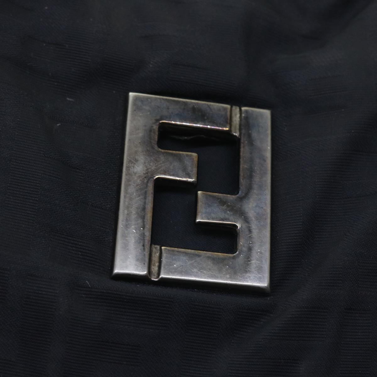 FENDI Zucca Canvas Hand Bag Black 58526
