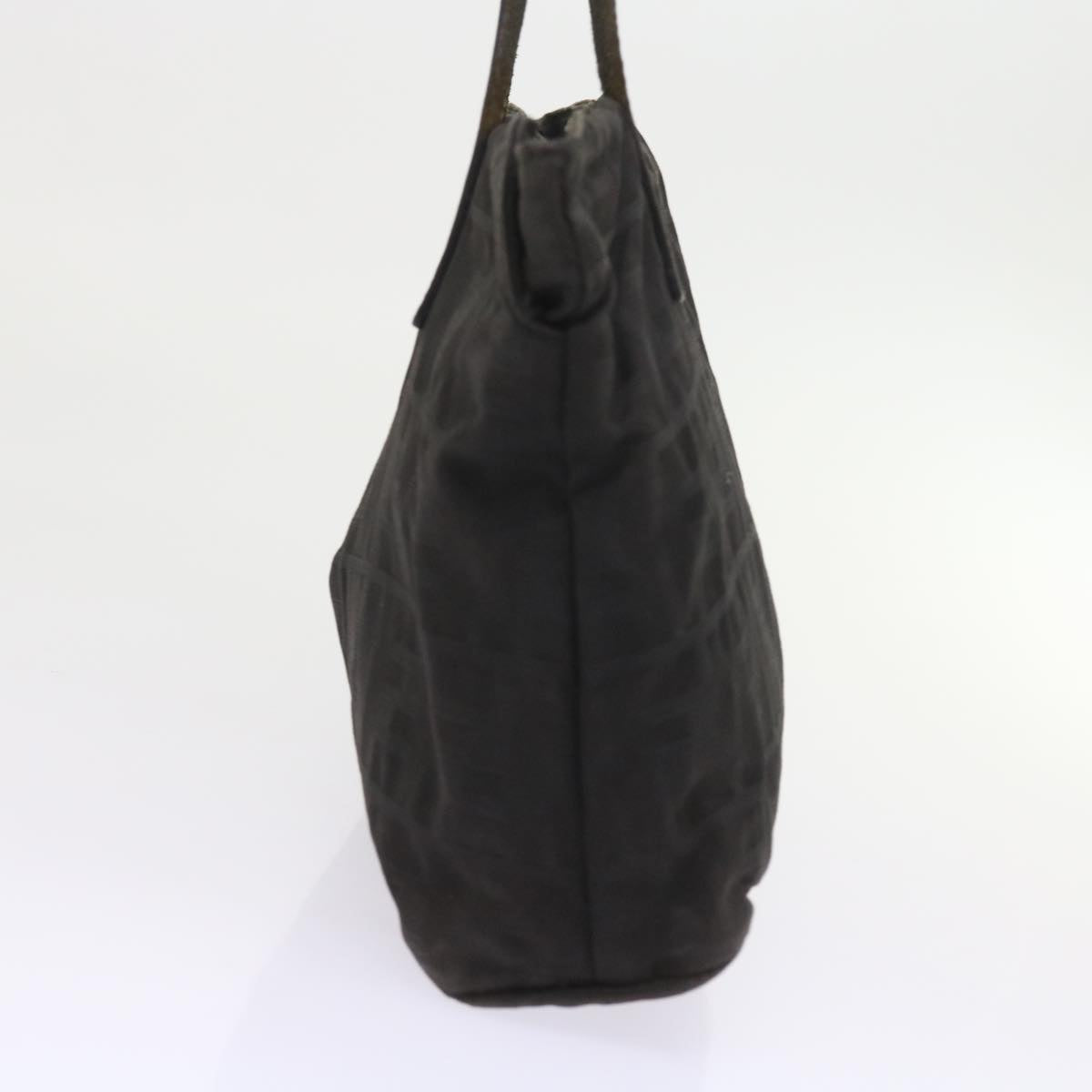 FENDI Zucca Canvas Hand Bag Black 58526