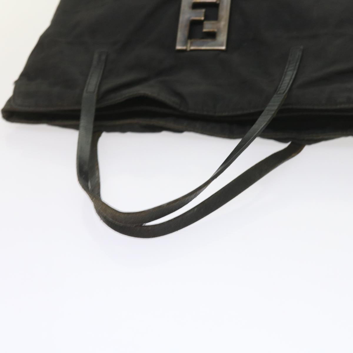 FENDI Zucca Canvas Hand Bag Black 58526