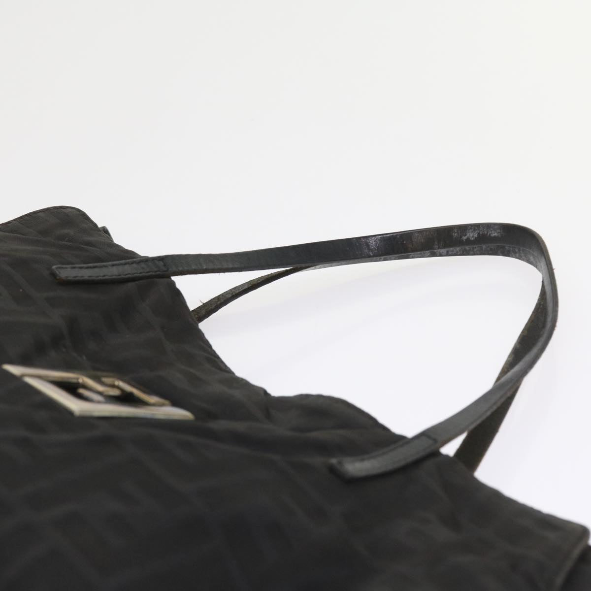 FENDI Zucca Canvas Hand Bag Black 58526