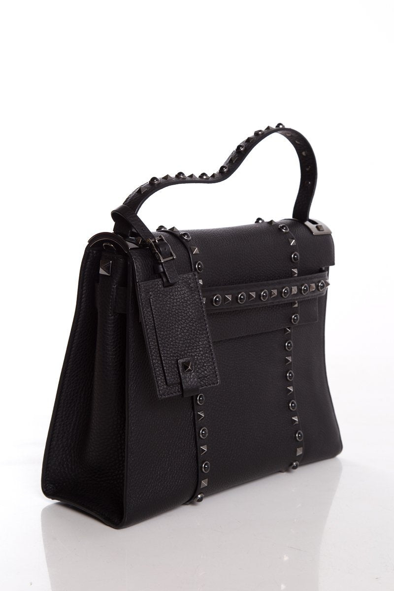 Valentino My Rockstud Rolling Black Handbag