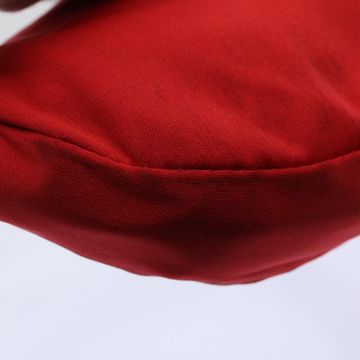 FENDI Mamma Baguette Shoulder Bag Nylon Red 58610