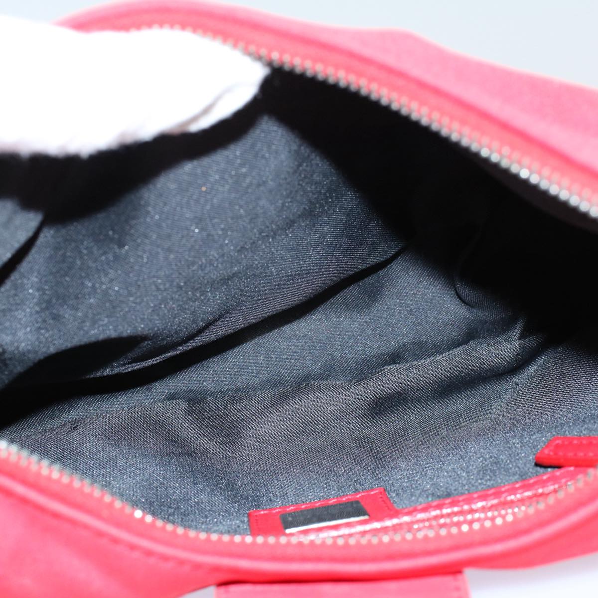 FENDI Mamma Baguette Shoulder Bag Nylon Red 58610