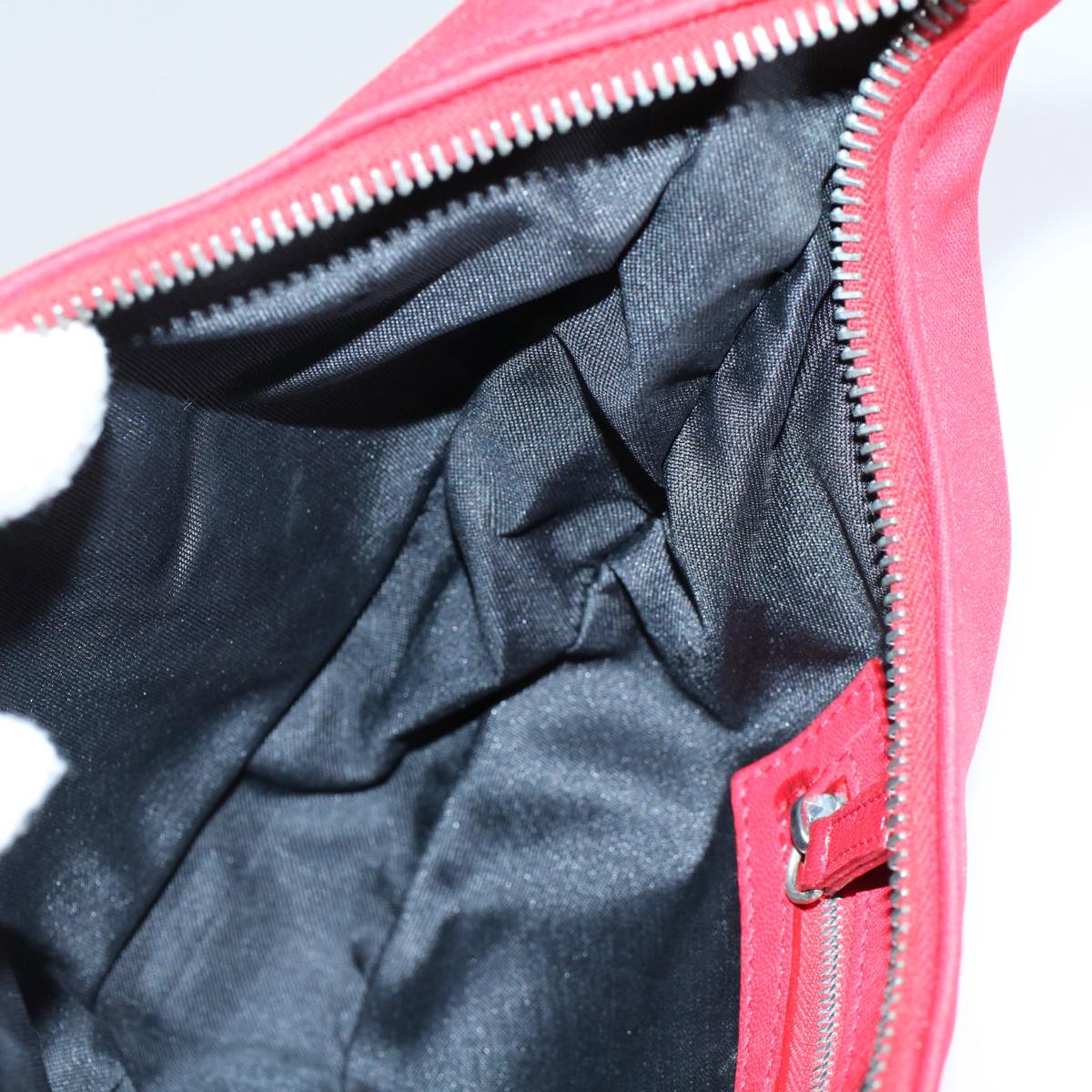 FENDI Mamma Baguette Shoulder Bag Nylon Red 58610
