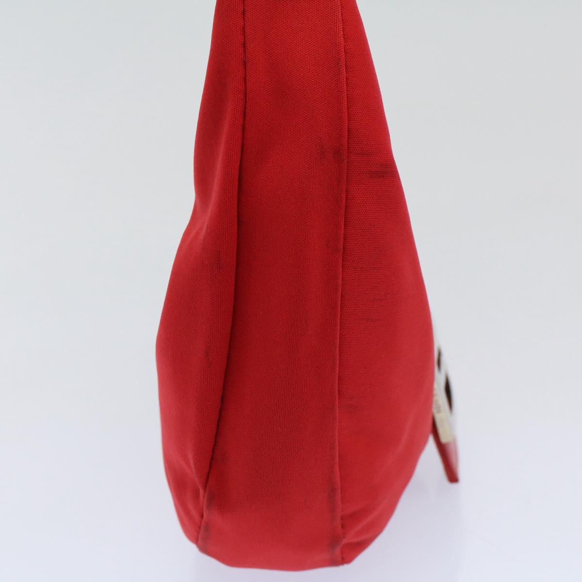 FENDI Mamma Baguette Shoulder Bag Nylon Red 58610