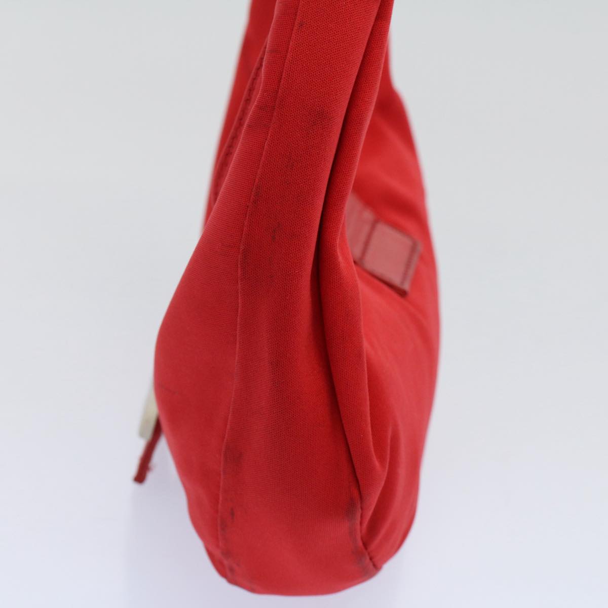 FENDI Mamma Baguette Shoulder Bag Nylon Red 58610