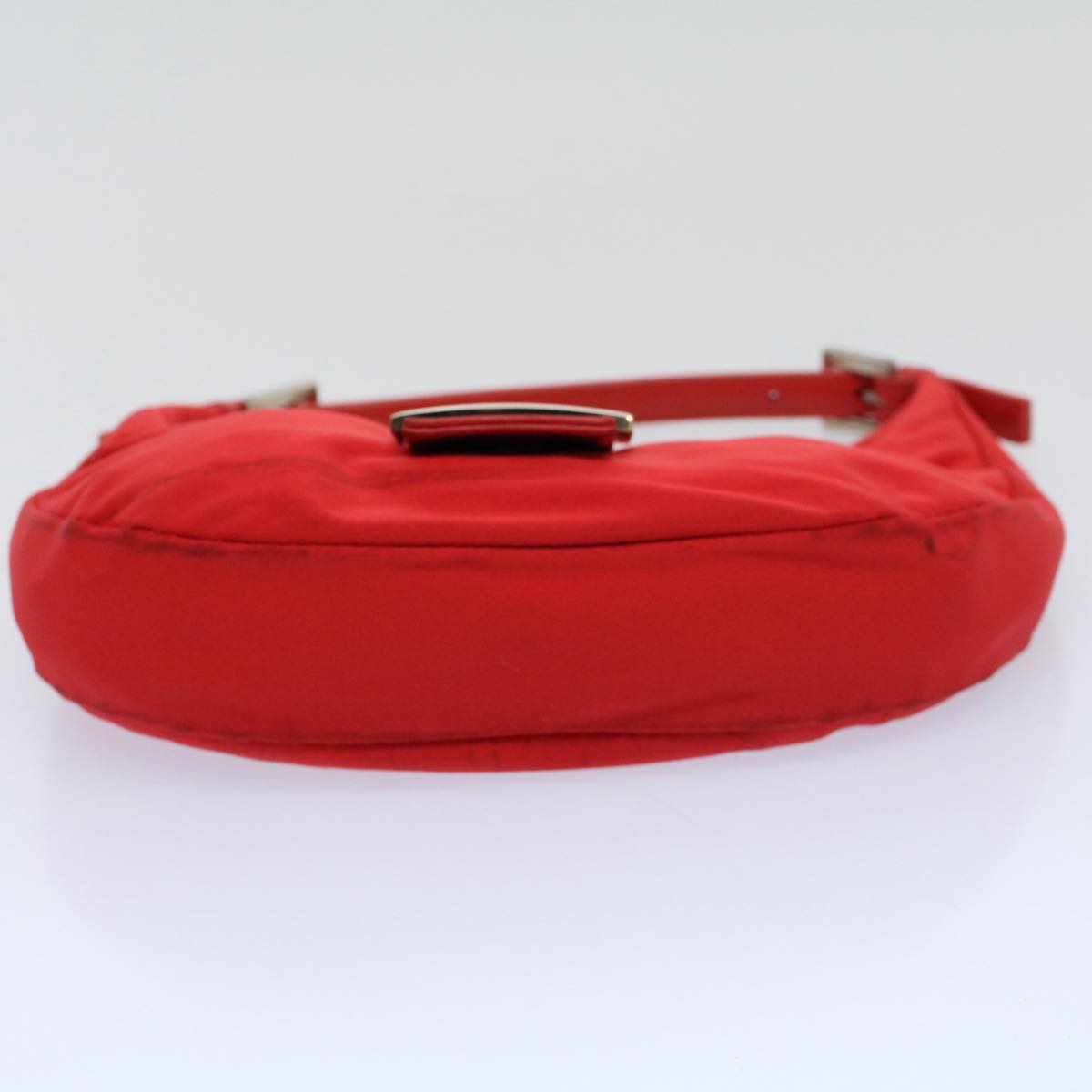 FENDI Mamma Baguette Shoulder Bag Nylon Red 58610