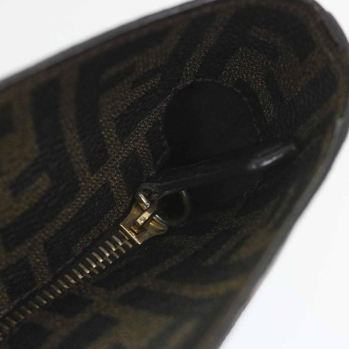 FENDI Zucca Canvas Tote Bag PVC Leather Brown Multicolor 58632