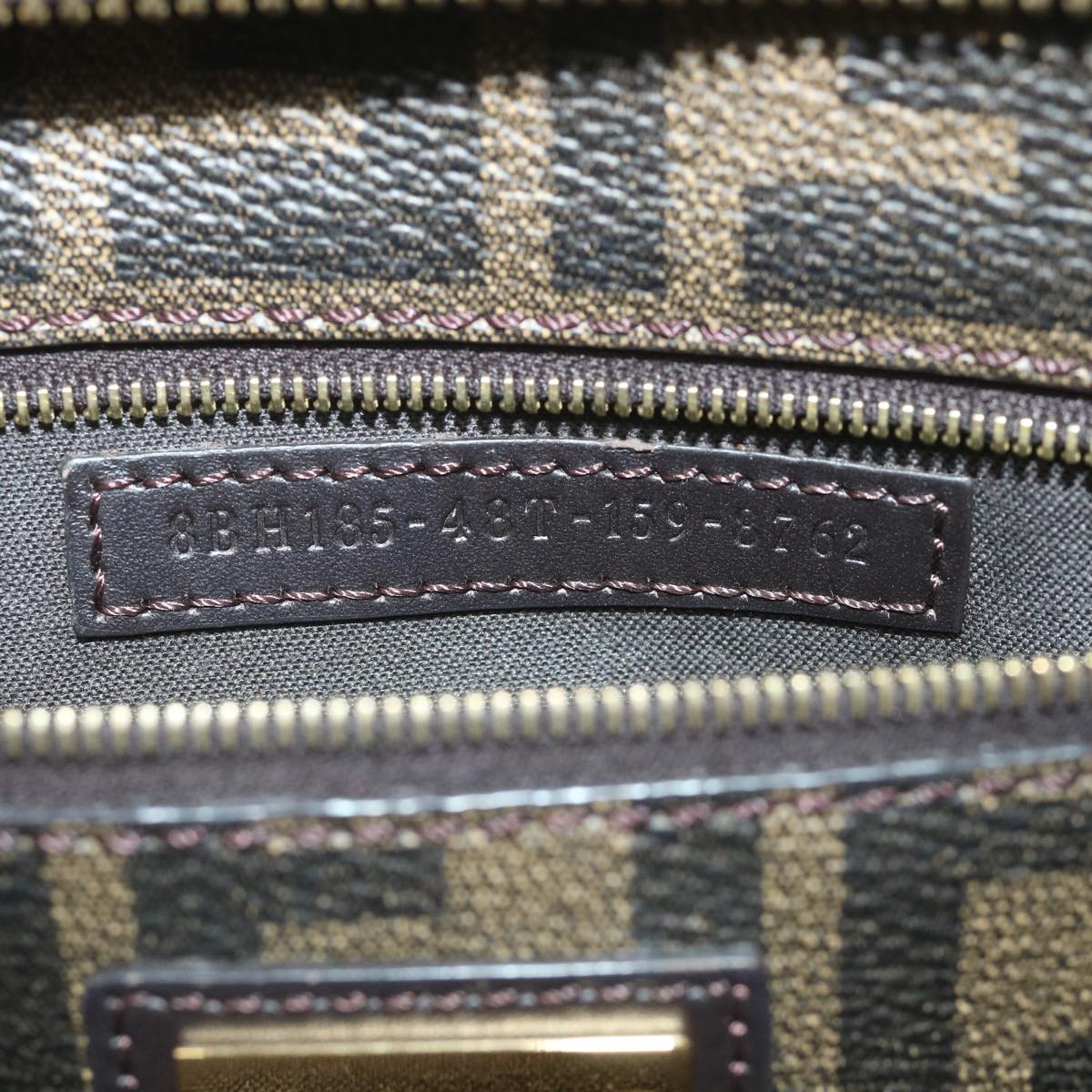 FENDI Zucca Canvas Tote Bag PVC Leather Brown Multicolor 58632