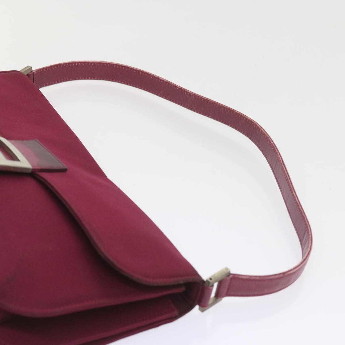 FENDI Mamma Baguette Shoulder Bag Nylon Bordeaux 58685