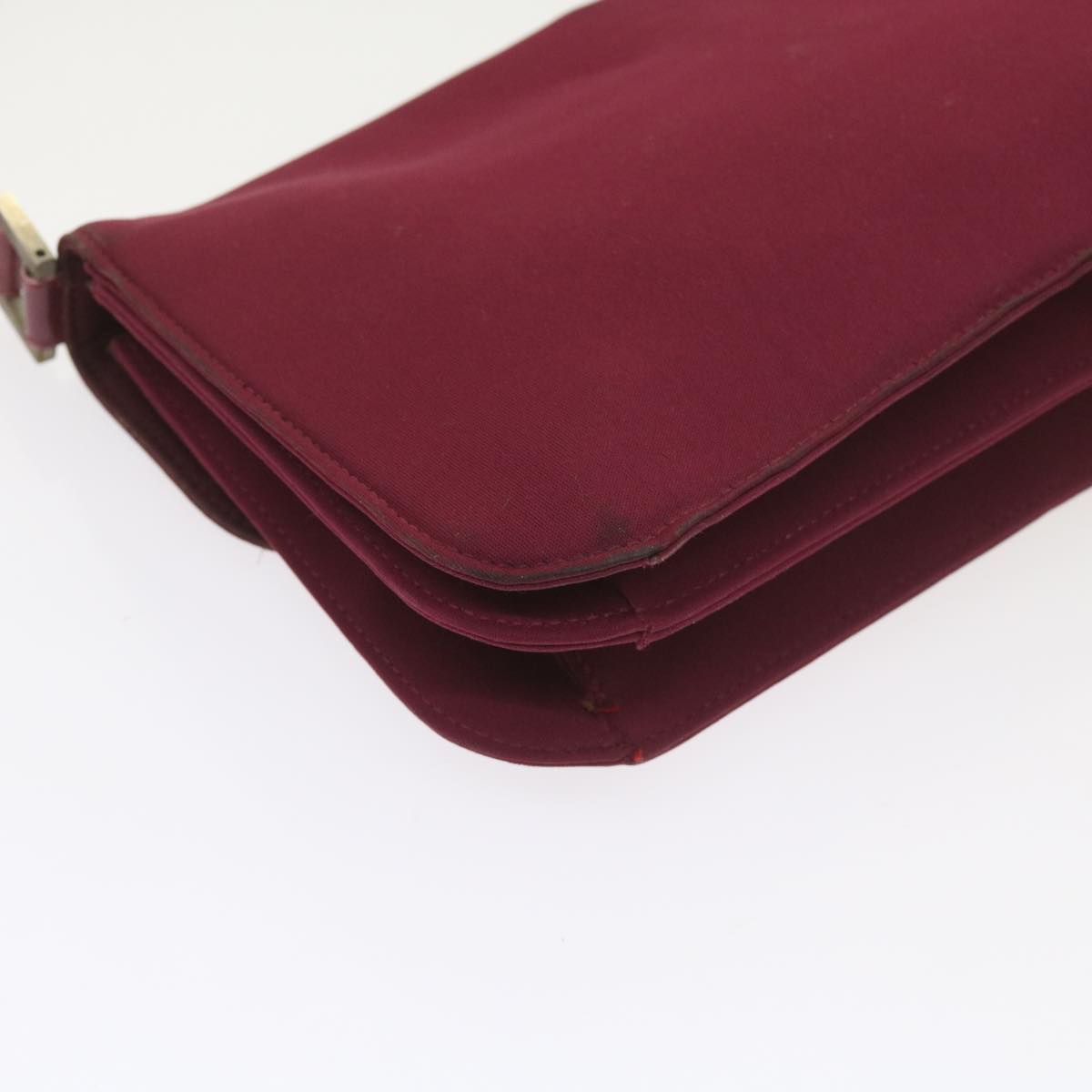 FENDI Mamma Baguette Shoulder Bag Nylon Bordeaux 58685