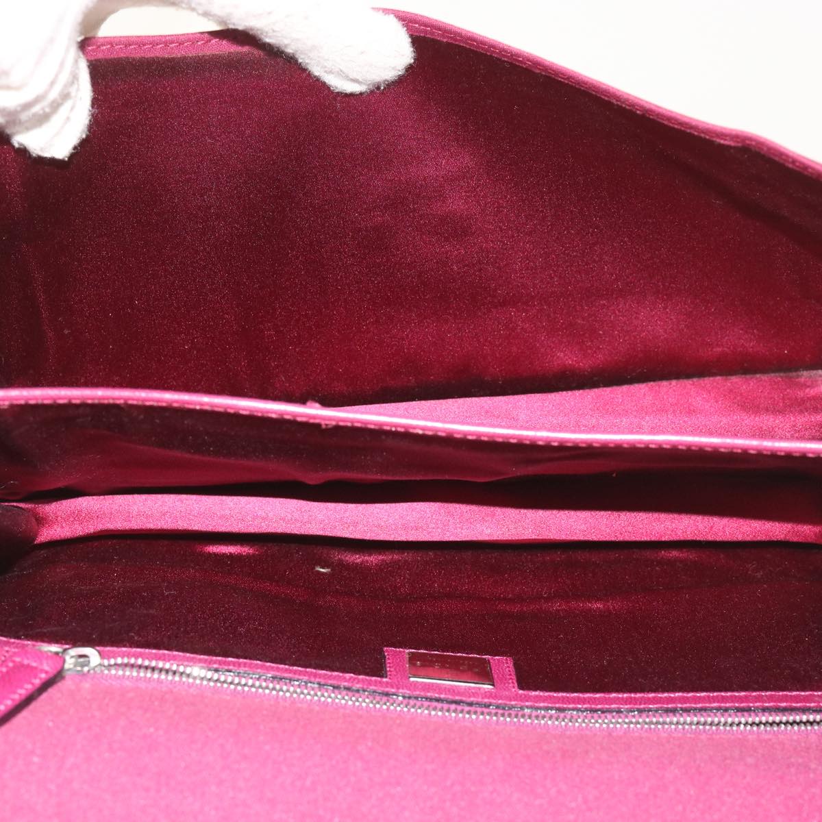FENDI Mamma Baguette Shoulder Bag Nylon Bordeaux 58685