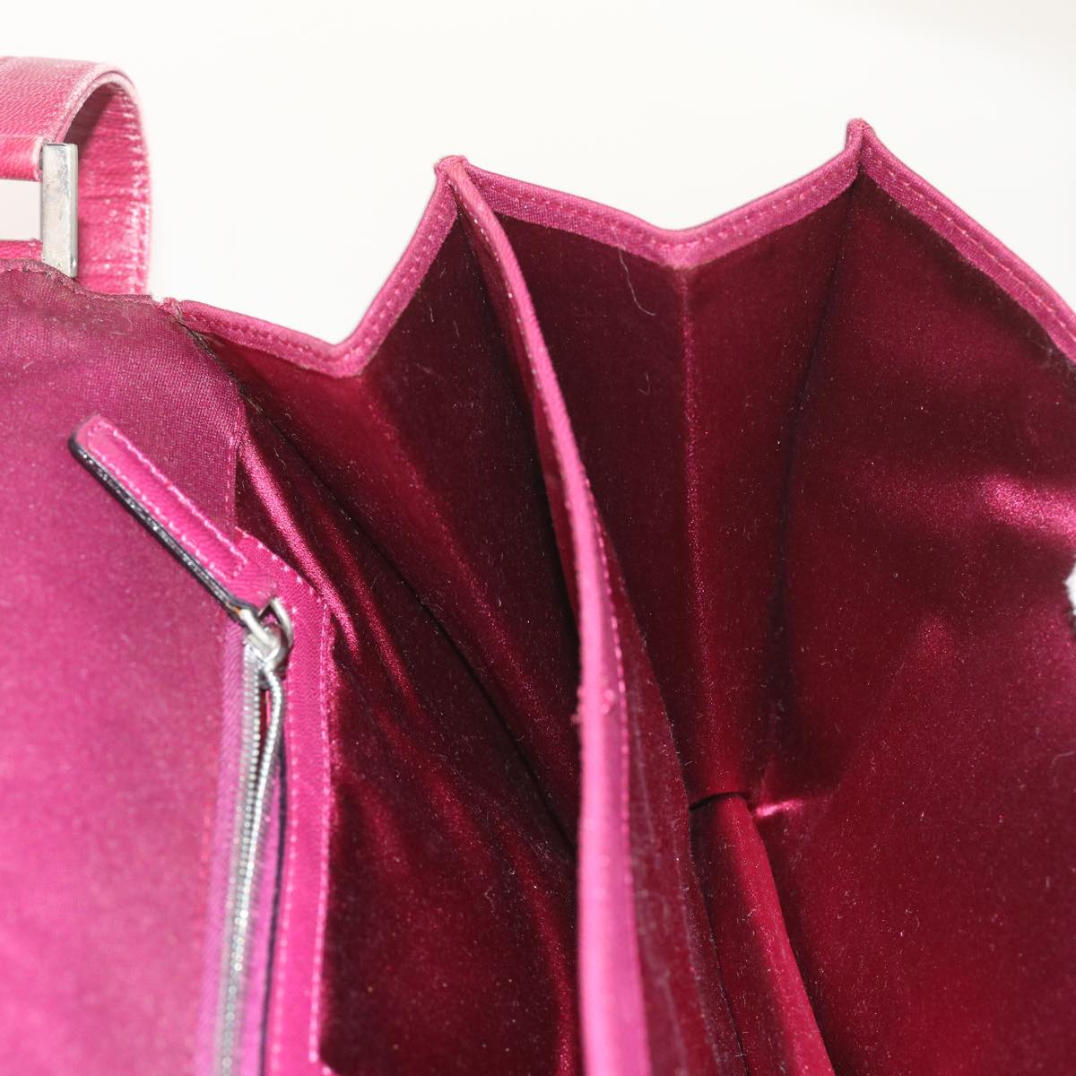 FENDI Mamma Baguette Shoulder Bag Nylon Bordeaux 58685